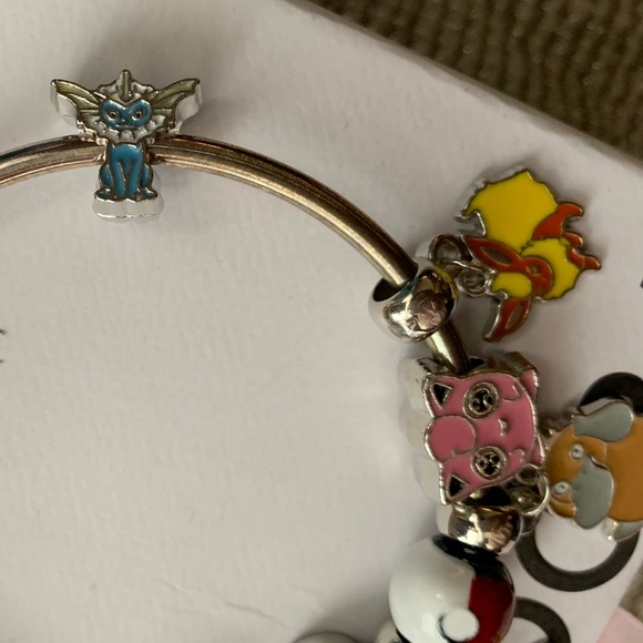 Pandora Rose Gold Clasp Bangle Bracelet w/ New 9 Pokemon Themed Charms - Picture 6 of 12